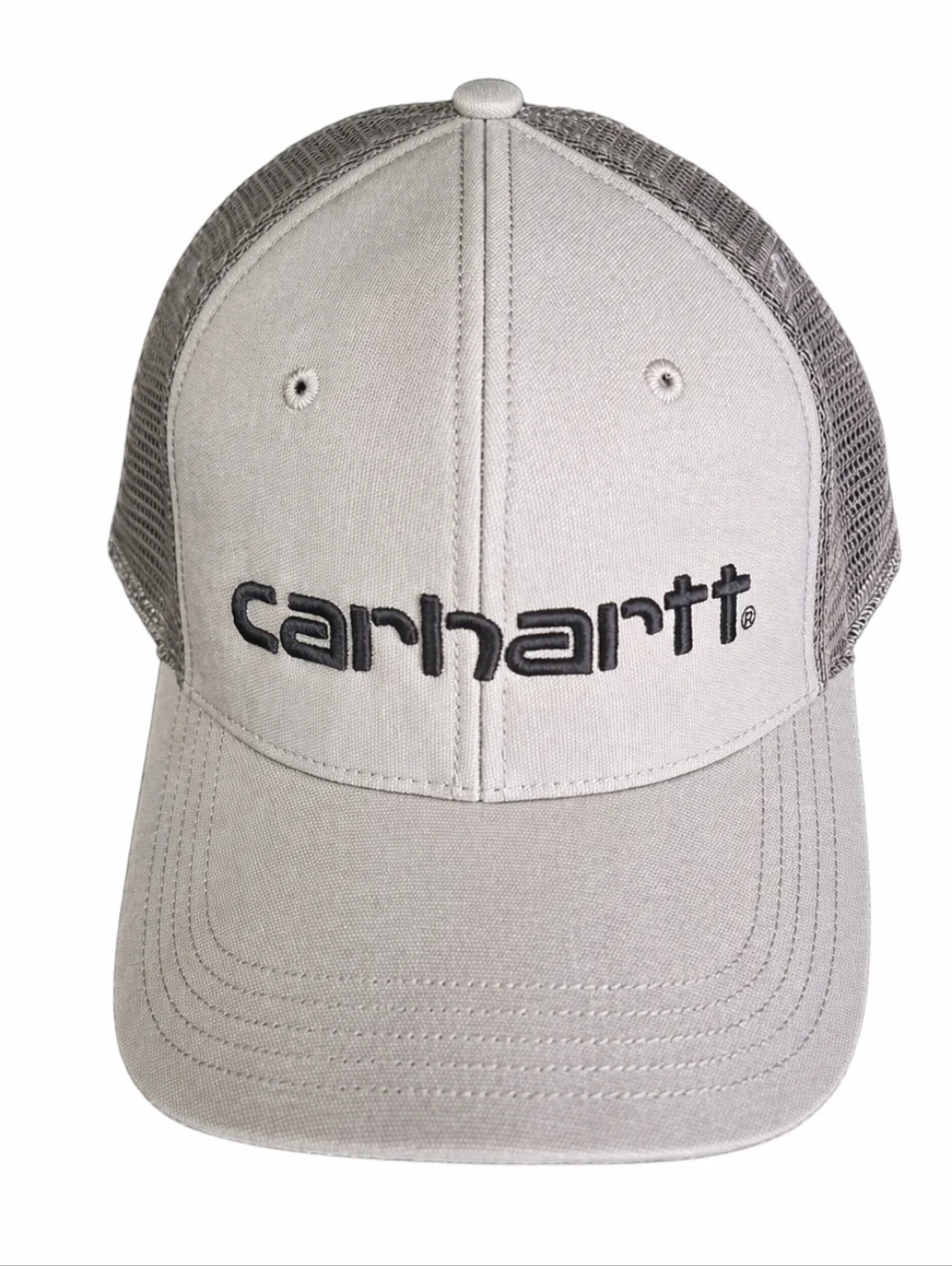 Carhartt 101195 Canvas Mesh-Back Trucker Hat Cap Asphalt Black NWT